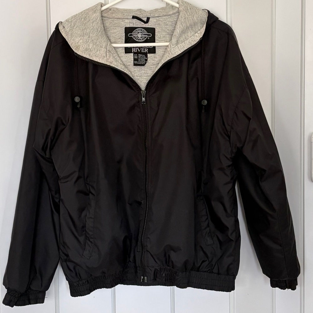 Charles River Apparel Black Windbreaker Jacket